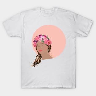 Girl in flower crown T-Shirt